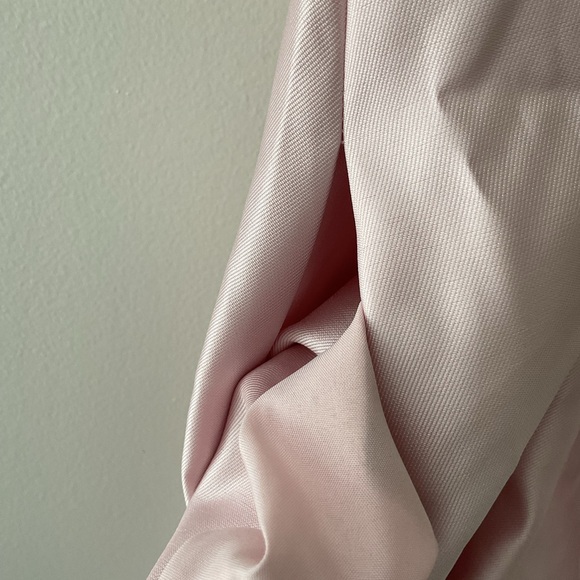 ALFRED SUNG Lace-Up Bustier Full Skirt Pockets Satin Pink Maxi Dress NWT 18 - Picture 7 of 13